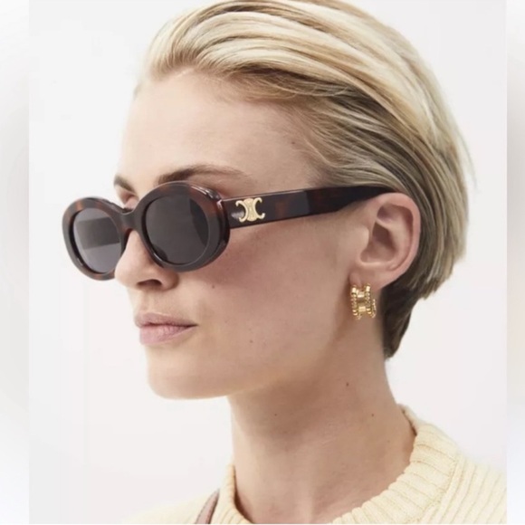 Authentic Celine Triomphe Oval Sunglasses - Picture 3 of 6